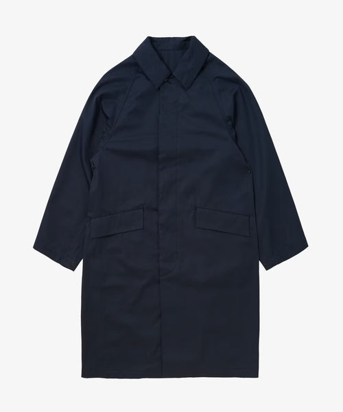 Sillage balmacaan coat gabardine navy