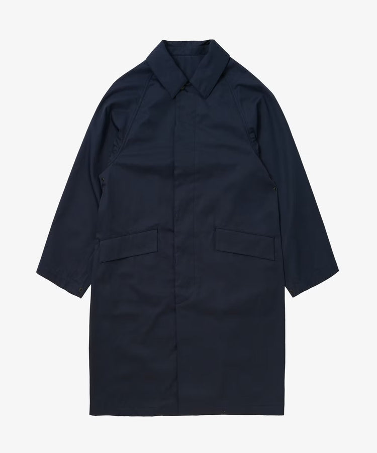 Sillage  balmacaan coat gabardine navy