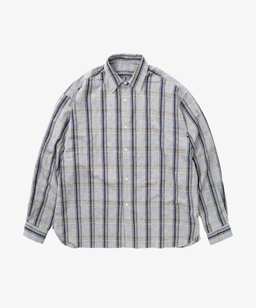 Sillage  wide shirts deadstock watahiko tex grey check