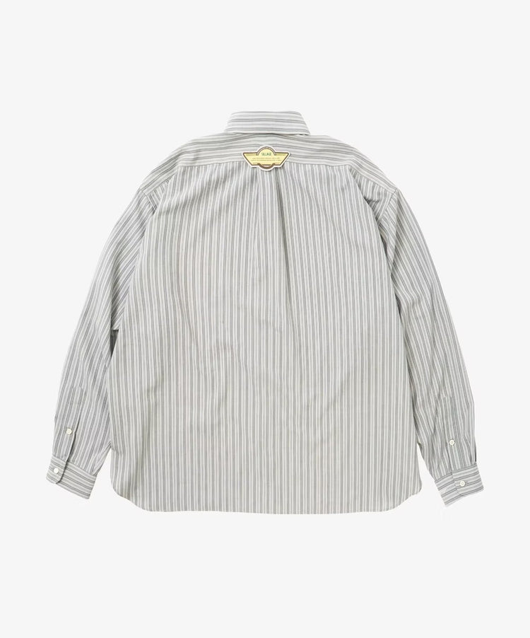 Sillage  wide shirts deadstock watahiko tex grey stripe