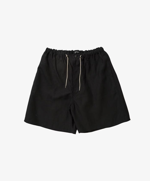 Sillage  circular short pants linen black