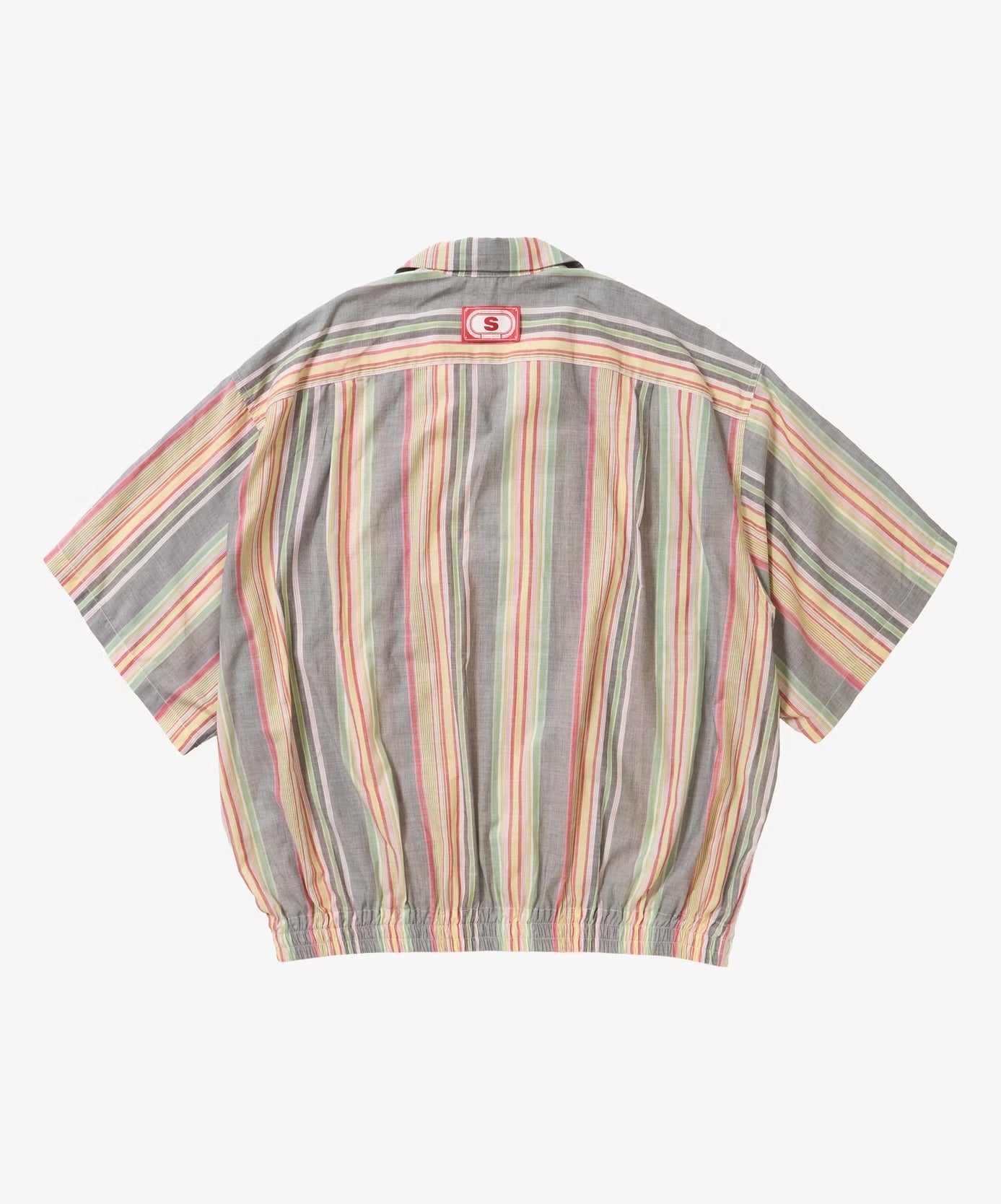 Sillage banshu ori ribbed shirts multi stripe short sleeve