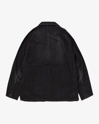 Sillage veste two button black denim damaged 