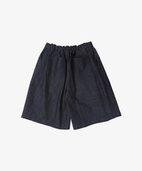 Sillage / circular short pants black denim one wash 