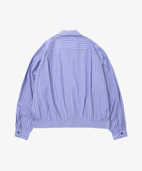 Sillage  rib blouson high count white stripe