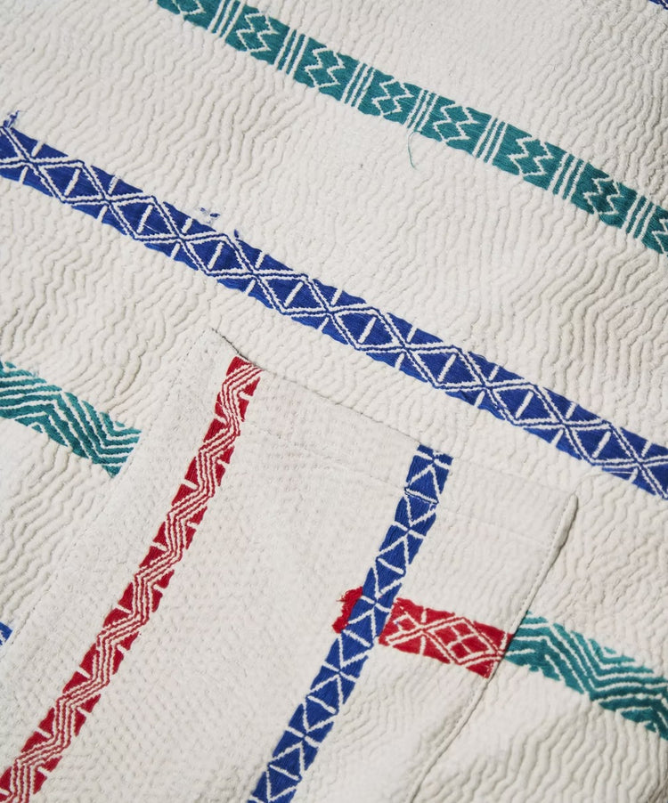 Sillage  apron in sashiko indian khanta