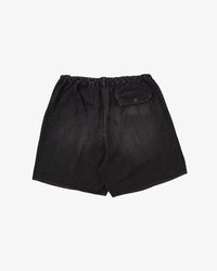 Sillage   circular fatigue shorts black denim damaged