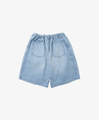 Sillage circular short pants denim bleached