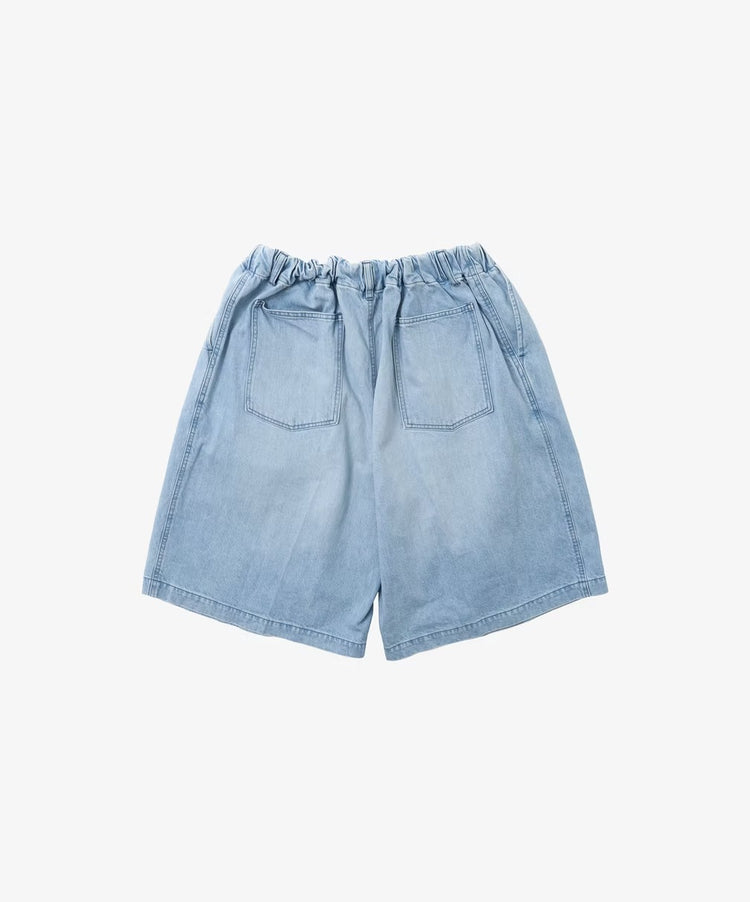 Sillage circular short pants denim bleached
