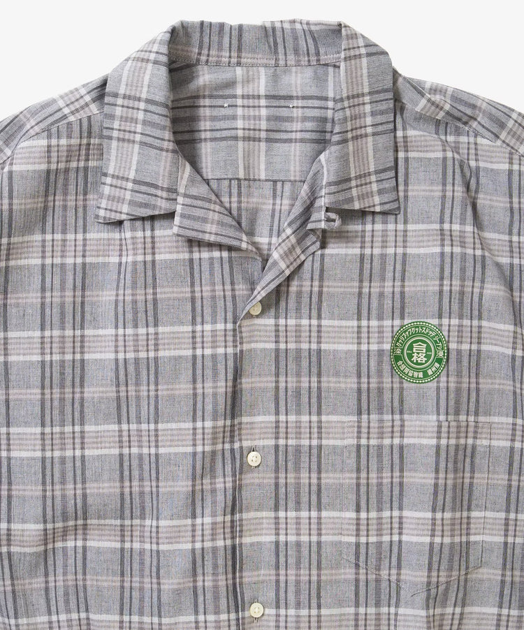 Sillage  banshu ori ribbed shirts plaid short sleeve