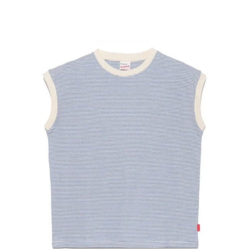 Healthknit / ナローボーダー　スリーブレス NATURAL*BLUE