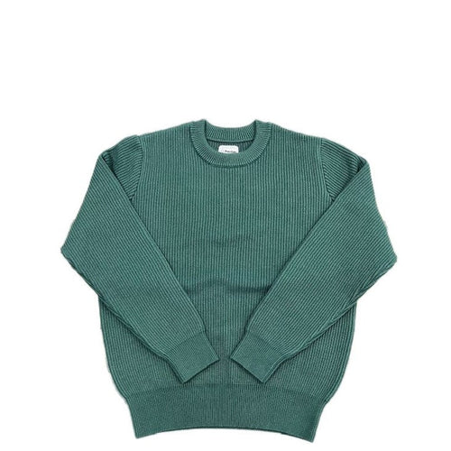 Yonetomi  / MERCERIZED COTTON RIB KNIT P/O GREEN