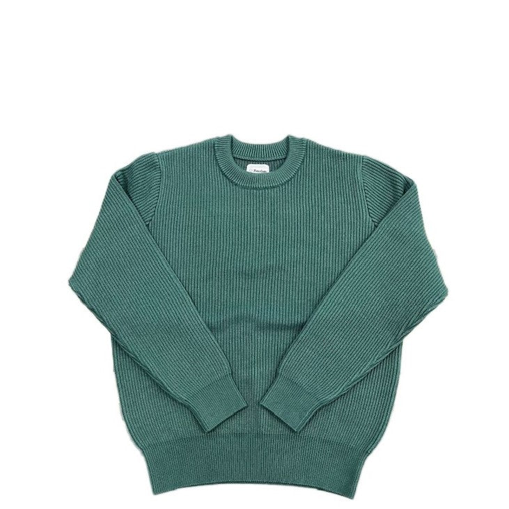 Yonetomi  / MERCERIZED COTTON RIB KNIT P/O GREEN
