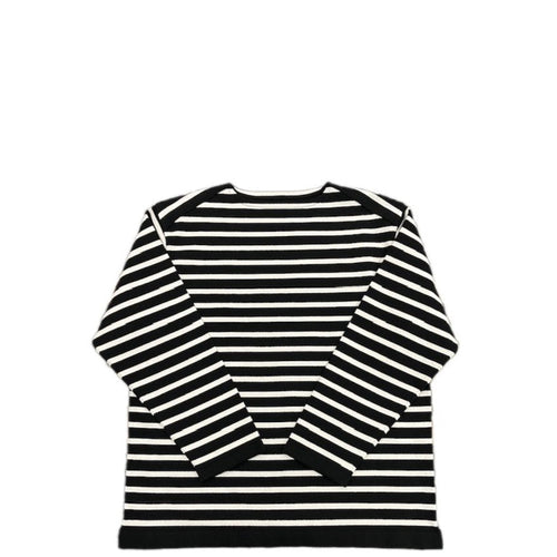 Yonetomi  / WAVE COTTON BASQUE KNIT P/O 〈BOAT NECK〉-