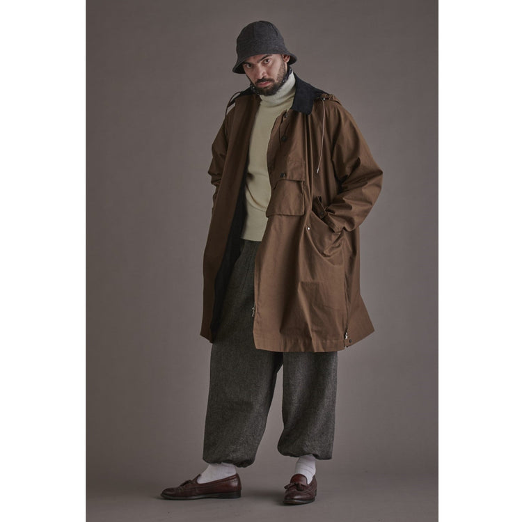 HAVERSACK / オイルクロス ラグランコート BROWN