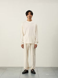 mocT　PAINAPPLE JERSEY BOADER REGULAR L/S RINGER TEE NATURALxBLACK
