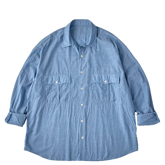 PORTER CLASSIC / ROLL UP CHAMBRAY SHIRT