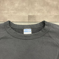 WALLA WALLA SPORT / 13oz CREW SWEAT SHIRT USED BLACK