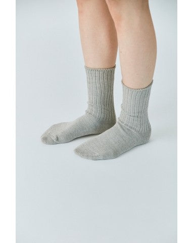 THE HINOKI　ORGANIC COTTON RIB SOCKSb THSC-7 BLACK