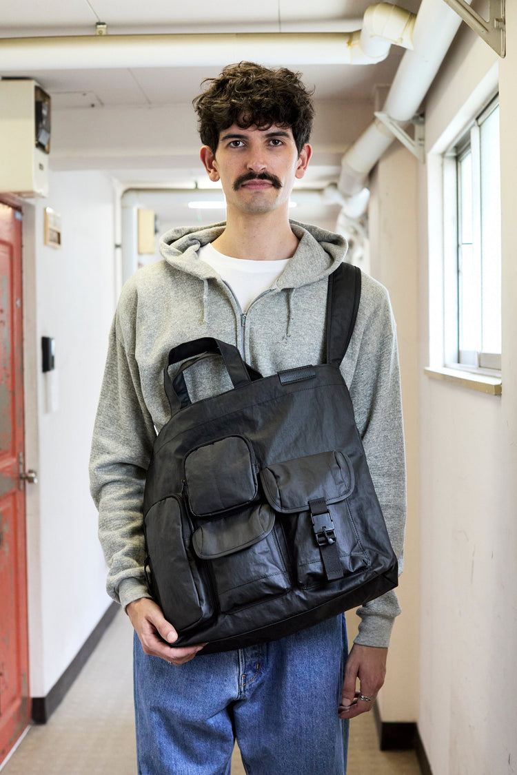 BAICYCLON by bagjack /  MULTI POCKETS 2WAY TOTE MEDIUM BCL-68 (BLACK2)