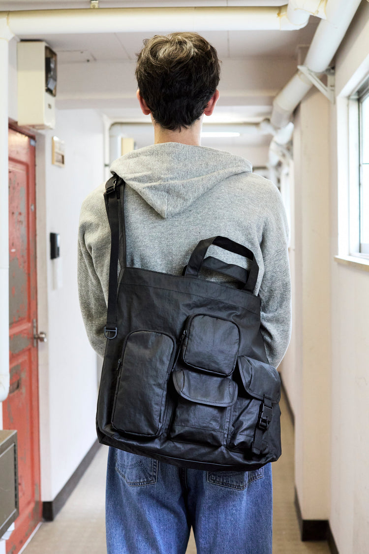 BAICYCLON by bagjack /  MULTI POCKETS 2WAY TOTE MEDIUM BCL-68 (BLACK2)