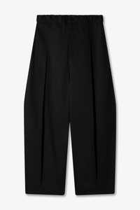 sage NATION  Box Pleat Trouser   Black