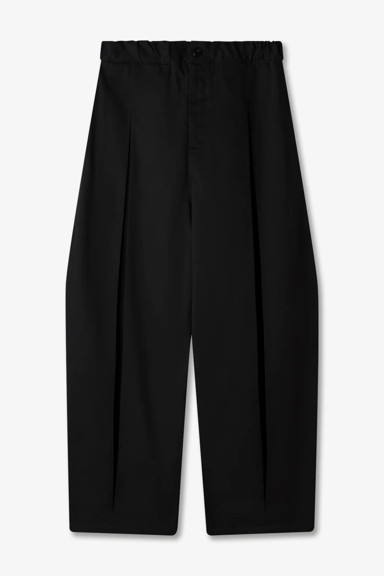 sage NATION  Box Pleat Trouser   Black