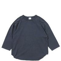 WALLA WALLA SPORT　3/4 BASEBALL TEE SOLID USED BLACK