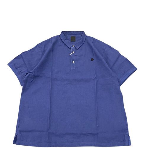 maillot / linen rich polo shirt-Tee NAVY 