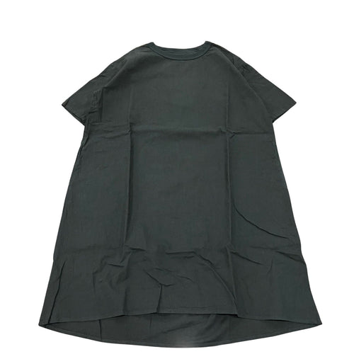 maillot / linen rich back tuck half sleeve shirt-OP BLACK