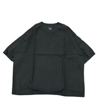 maillot / linen rich big sweat shirt-Tee BLACK 