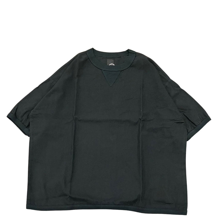 maillot / linen rich big sweat shirt-Tee BLACK 