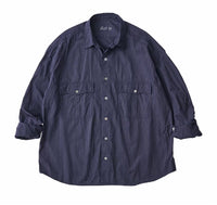 PORTER CLASSIC / ROLL UP PIN STRIPE SHIRT