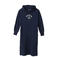 meme rirerire/ コットンミニ裏毛 SMILEロゴプリント パーカーワンピ