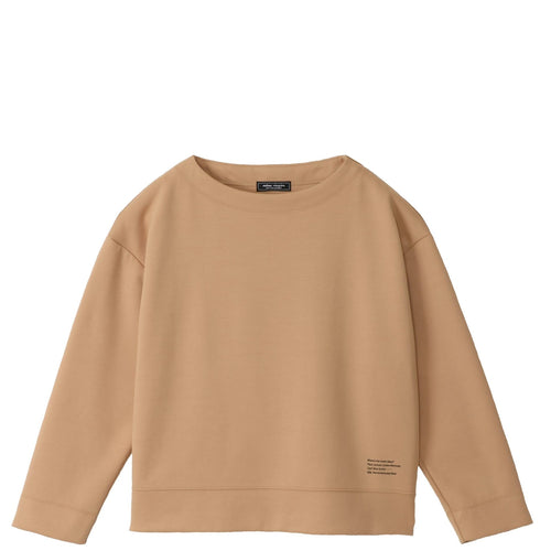 meme rirerire/ マスタリー ソフトダンボールニット ボートネック ワイドプルオーバー