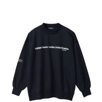 meme rirerire/ Cotton cardboard knit logo print wide sweatshirt