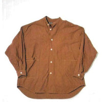 HAVERSACK / 塩縮ネル バンドカラーオーバーシャツ　BLACK