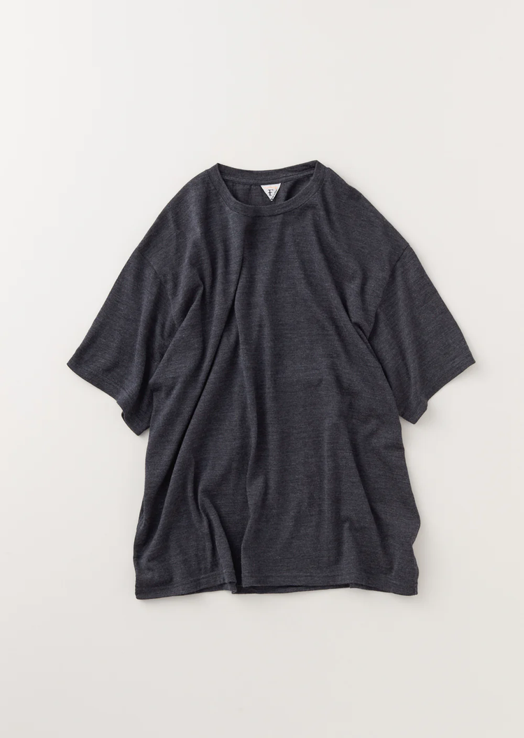 FilMelange  WOLVE / ウォルヴ NEW ZEALAND MERINO WOOL TENJIKU / WIDE T 604 charcoal black