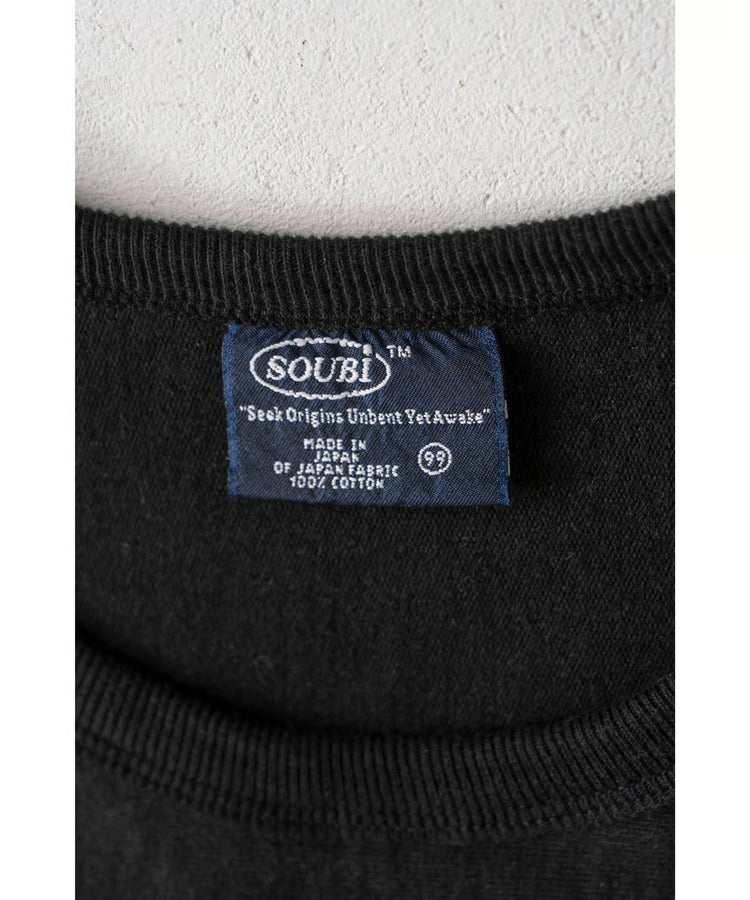 SOUBI  Super Epic Pocket Tee BLACK 反応染め