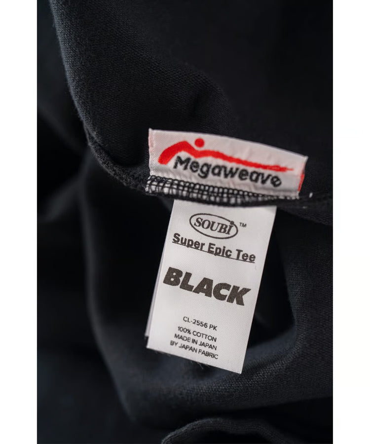 SOUBI  Super Epic Pocket Tee BLACK 反応染め