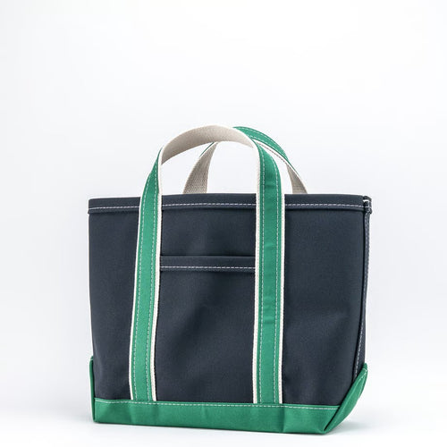 WORKERS  Deluxe Pocket Tote Bag/ Dark Navy x Green Handle/Short