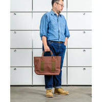 WORKERS Leather Handle Tote_Brown_Medium/Short Handle