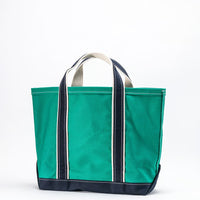 WORKERS  Deluxe Pocket Tote Bag/ Green x Navy Handle/Short