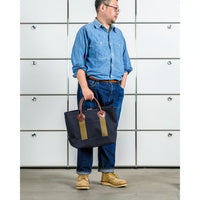 WORKERS  Leather Handle Tote_Navy_Medium/Short Handle