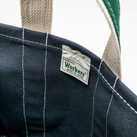 WORKERS  Deluxe Tote Bag/ Dark Navy Body x Green Handle