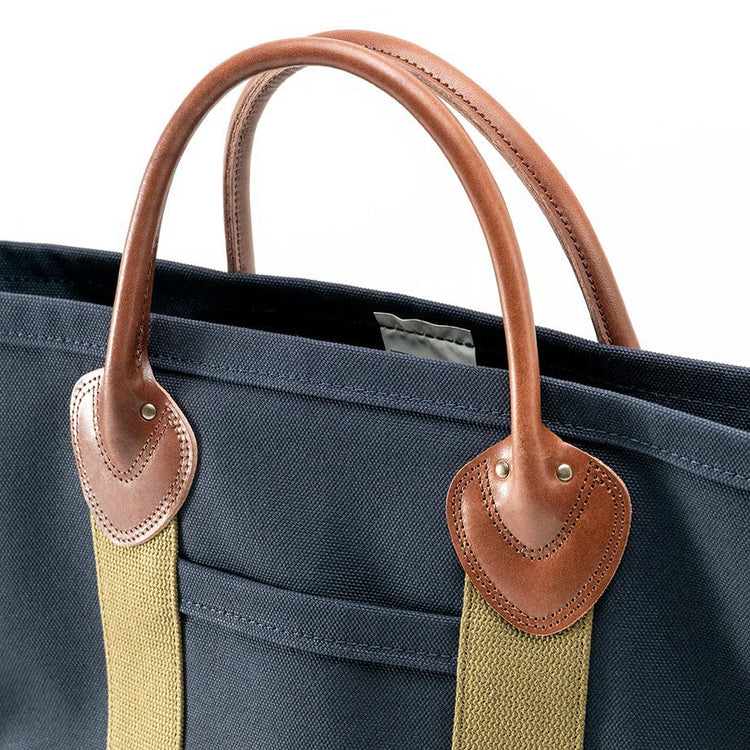 WORKERS  Leather Handle Tote_Navy_Medium/Short Handle