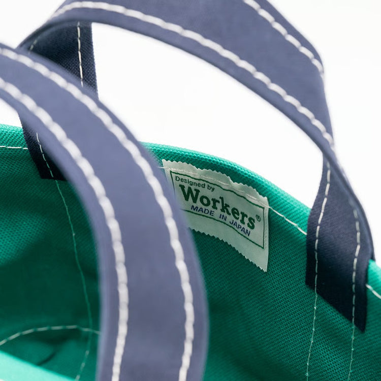 WORKERS  Deluxe Tote, Mini, Green x Navy