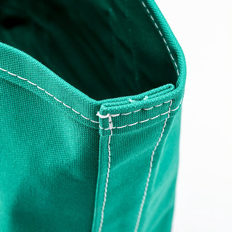 WORKERS  Deluxe Pocket Tote Bag/ Green x Navy Handle/Short