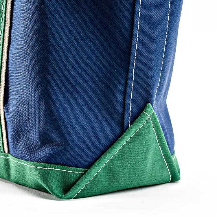 WORKERS  Deluxe Tote Bag/ Navy Body x Green Handle