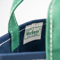 WORKERS  Deluxe Tote, Mini, Dark Navy x Green